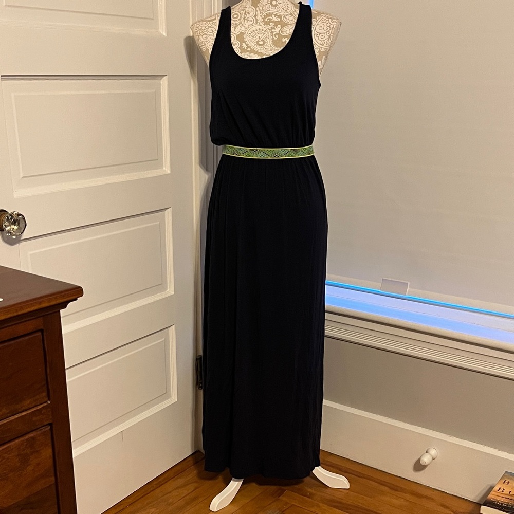 Size L Navy Blue One Clothing Sleeveless Maxi Dress